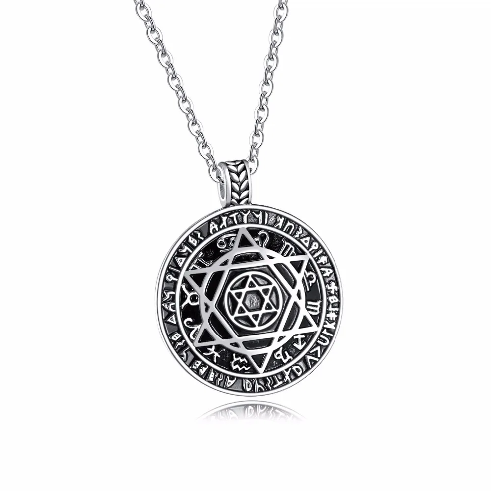 Винтажный кулон King Solomon Seal в стиле панк Звезда Давида ювелирное изделие из