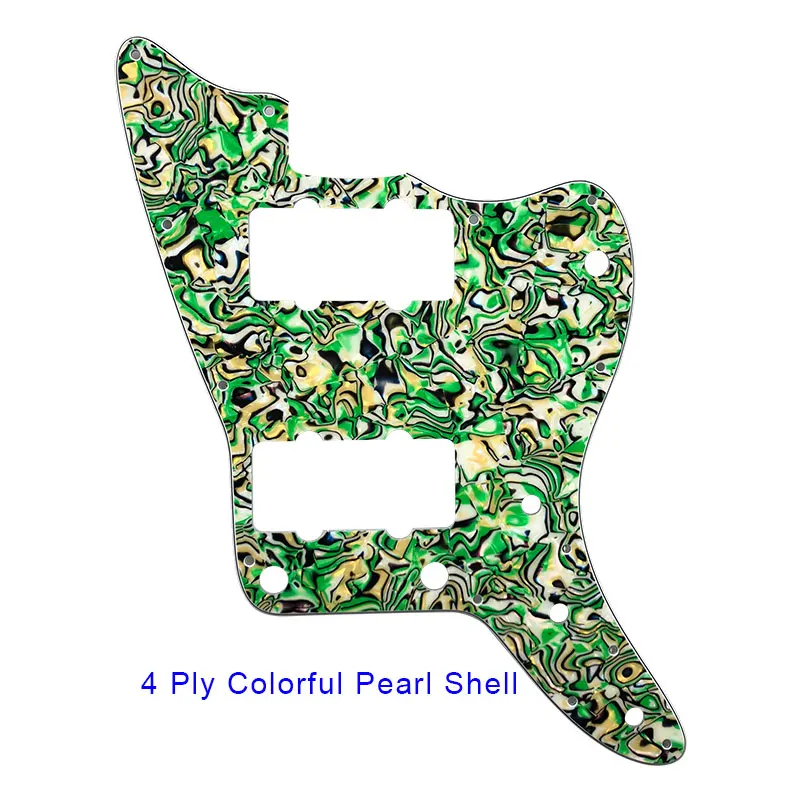 color pearl shell Pleroo аксессуары для гитары накладки с 13 винтами для Jazzmaster гитары без верхней кнопки управления best качество Замена - Цвет: color pearl shell