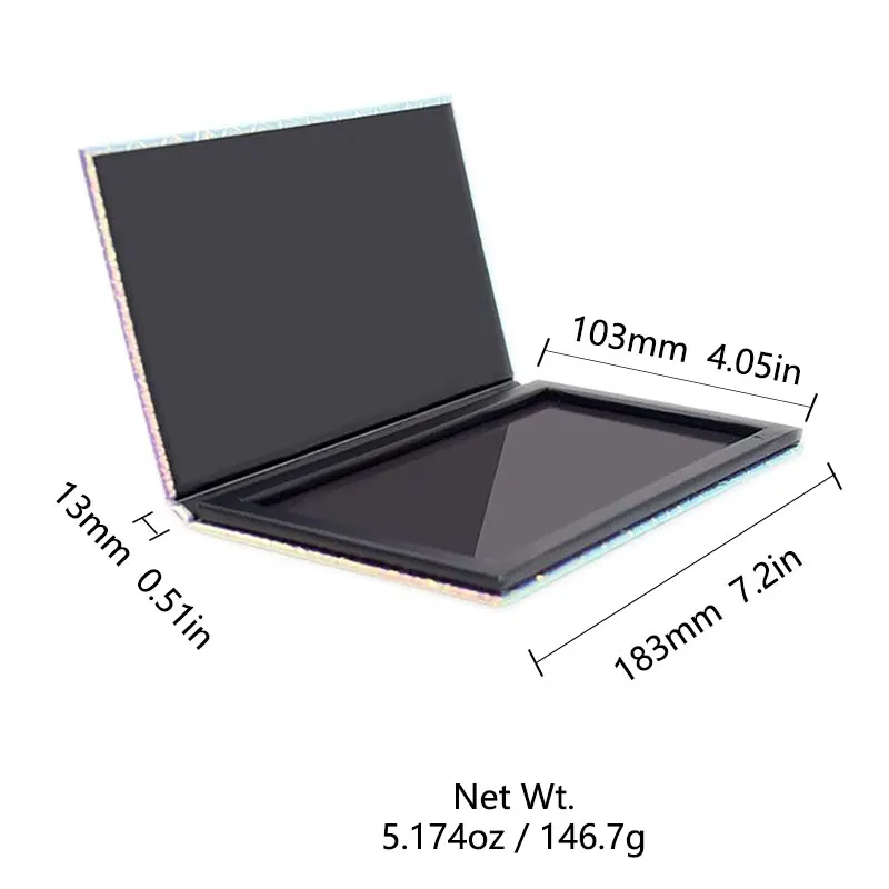 18 Spaces Fish-Scale Patterns Empty Magnetic Palette Eyeshadow DIY Refill Large Blusher Lip Gloss Powder Foundation |