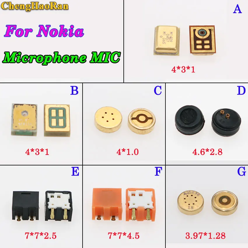 2 шт. сменный микрофон ChengHaoRan для 7610 N500 6600S N85 N79 E66 X5 C2 X2 1600 2610 640XL N73 640XL|Соединители| |