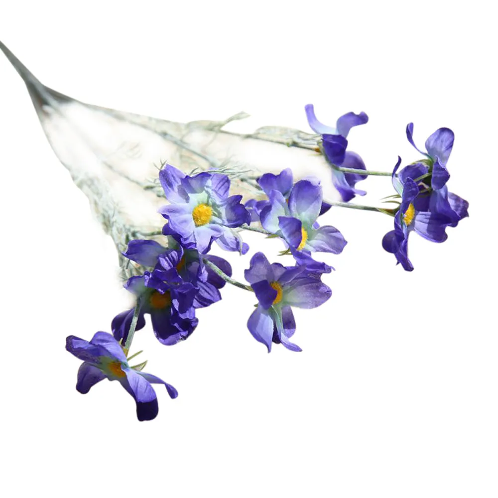 Букет 10 шт./лот шелковые хризантемы искусственные головки цветов DIY ВЕНОК