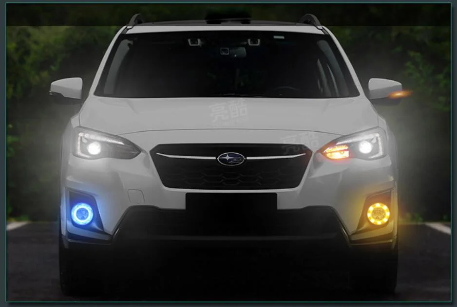 1 комплект фар бампера для Subaru XV дневного света~ 2020y автомобильные аксессуары светодиодный DRL фары для Subaru XV противотуманные фары