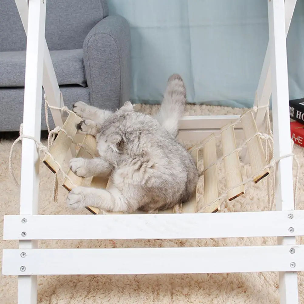 Pet бамбуковый гамак летняя охлаждающая подвесная кровать для кошки DIY Гнездо для кошек шиншиллы хорьки кролики морские свиньи щеночки маленькие домашние животные