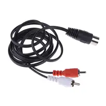 Mayitr 1.5m 5 PIN DIN Male to 2RCA Male Video TV A/V Lead Converter Cable Adapter for Commodore C16 C64C C128 VIC 20