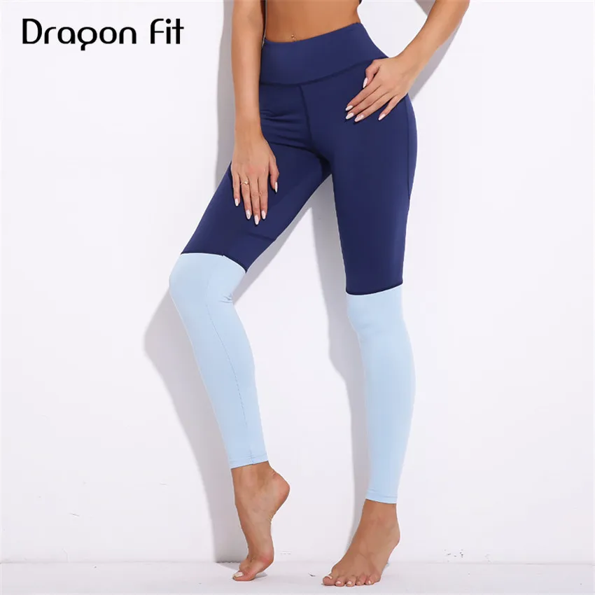 Эластичные Леггинсы для йоги в стиле пэчворк с изображением дракона женские