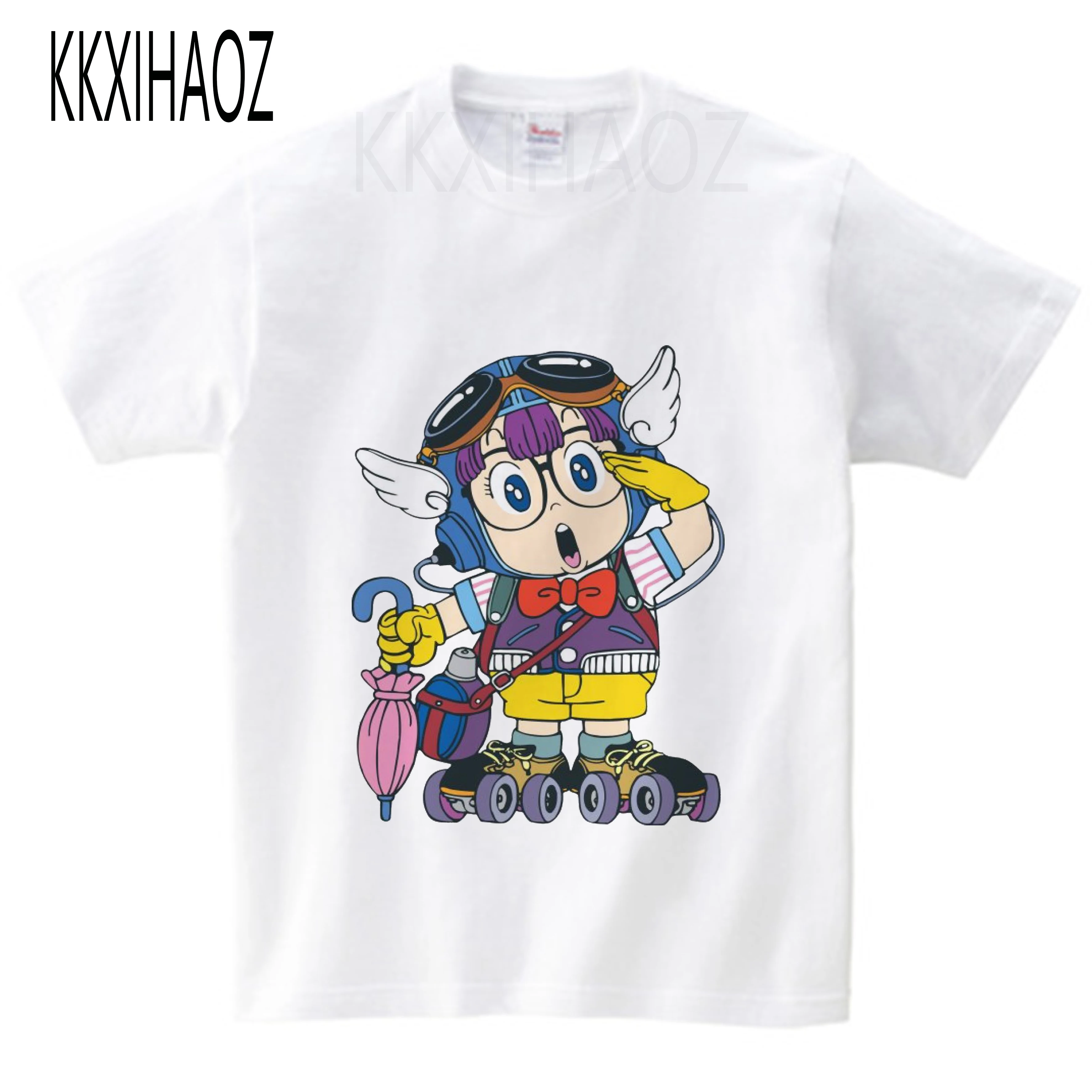 2 13 лет детская забавная футболка с аниме Arale Милая одежда для малышей летние