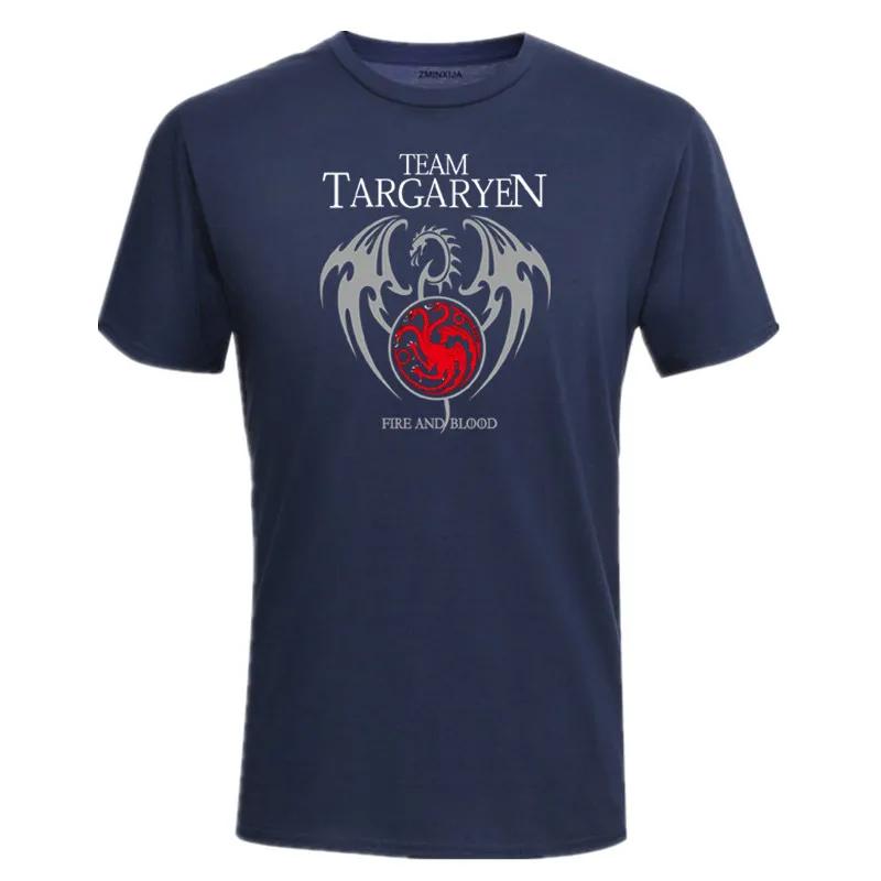 Игра престолов таргариен огонь и крови футболка для мужчин 2019 летние облегающие