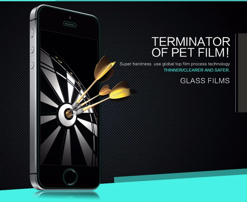 for iPhone 5 5s se Nillkin 9H Ultra-thin Tempered Glass Screen Protector 5S 5SE Anti-Scratch Film | Мобильные телефоны и
