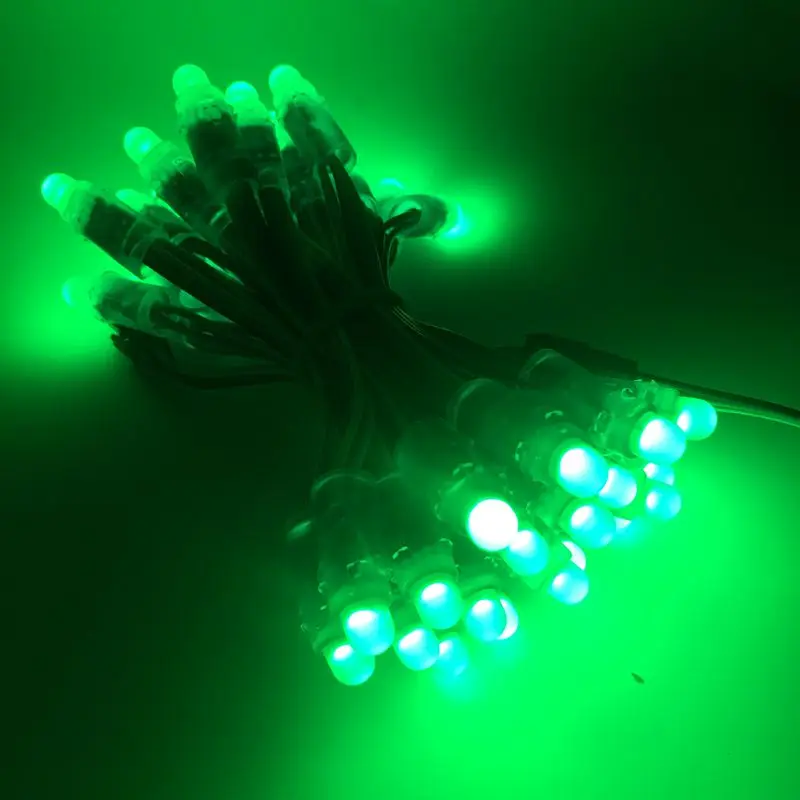 1000 шт. DC 5 В WS2811 Светодиодные пиксельные модули 12 мм IP68 RGB рассеянный адресуемый+ T1000S контроллер+ 5В 60A адаптер питания
