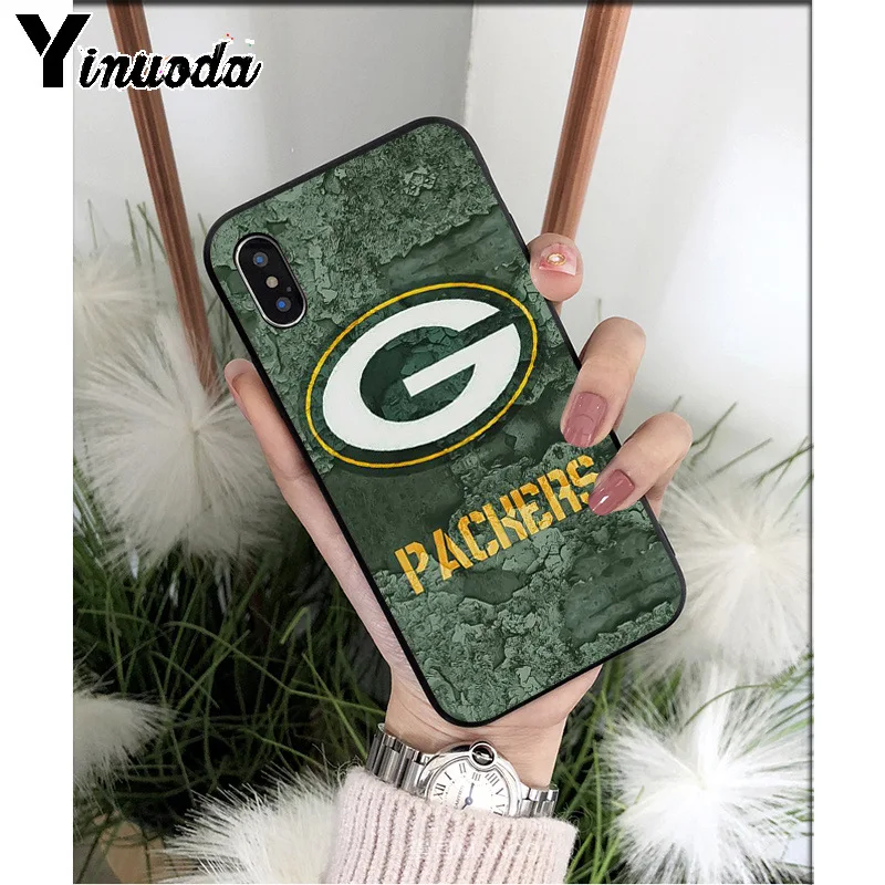 Yinuoda Green Bay Packers Мягкий силиконовый чехол для телефона из ТПУ для Apple iPhone 8 7 6 6S Plus X XS MAX 5 5S SE XR мобильных телефонов