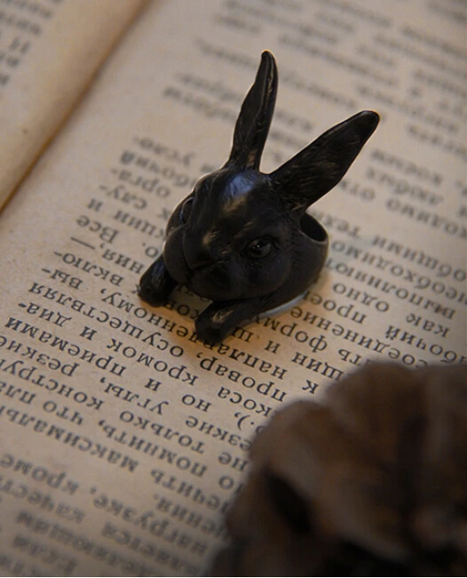 Оптовая продажа уникальное модное регулируемое кольцо в виде кролика