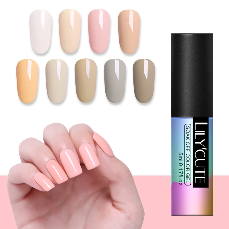 LILYCUTE красный УФ Гель-лак чистый цвет ногтей пальто длительное Замачивание от дизайна ногтей Гель-лак для маникюра для дизайна ногтей
