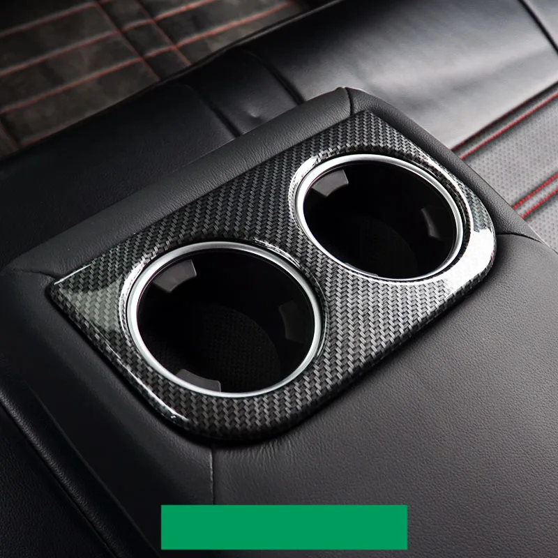 cup frame trims Lsrtw2017 карбоновая Накладка для салона автомобиля, рамка для чашки, планки, Центральная панель управления, планки для subaru outback - Название цвета: cup frame trims