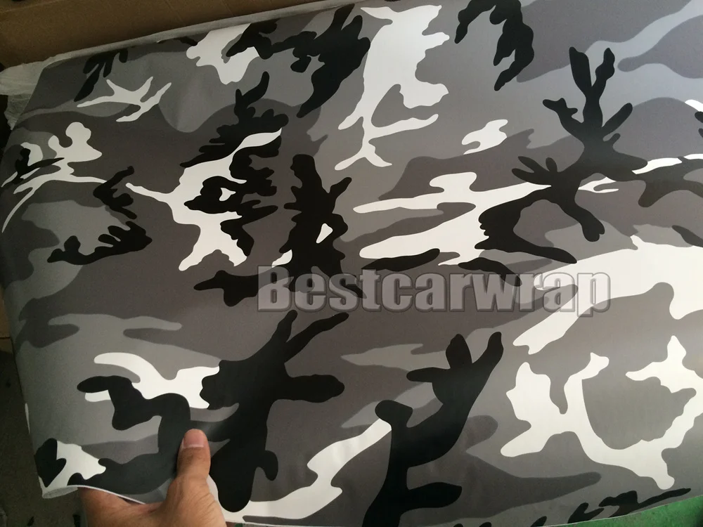 Матовая Арктическая камуфляжная виниловая пленка для стайлинга с безвоздушным