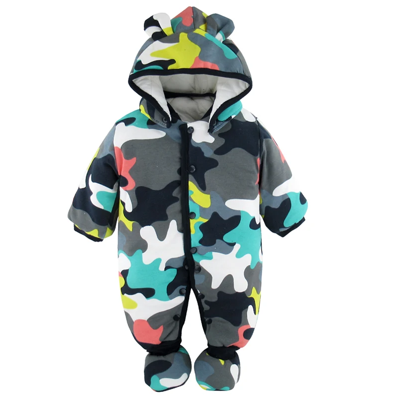 Camouflage Для новорожденных Totoro/комбинезон для костюмированной вечеринки по японскому аниме детские хлопковые носки для девочек и мальчиков, с капюшоном цельная плотная одежда зимние Bebe костюмы - Цвет: Camouflage
