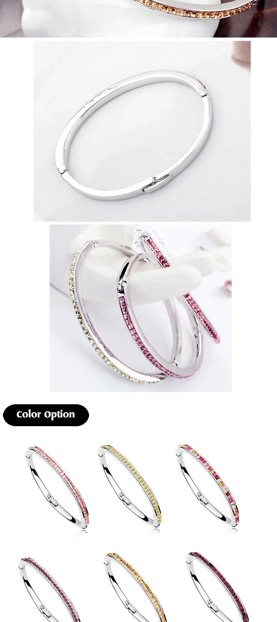 Популярный браслет с кристаллами Swarovski Cristal Кнопка Bijoux прекрасный брелок ювелирные изделия высокого качества