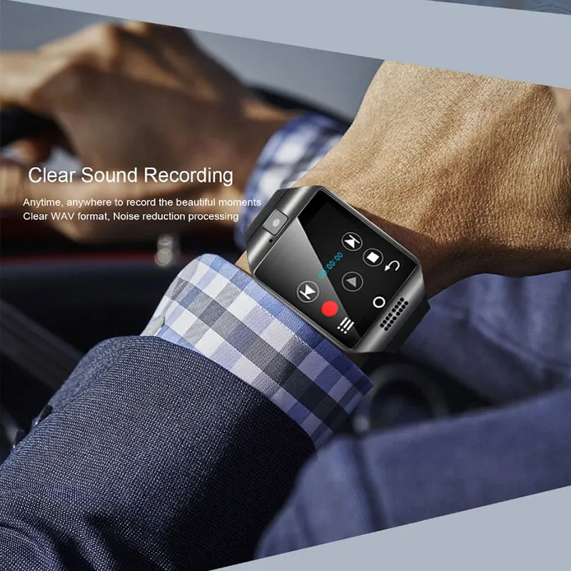 Bluetooth Смарт часы Q18 для мужчин поддержка фото TF сенсорный экран многоязычный
