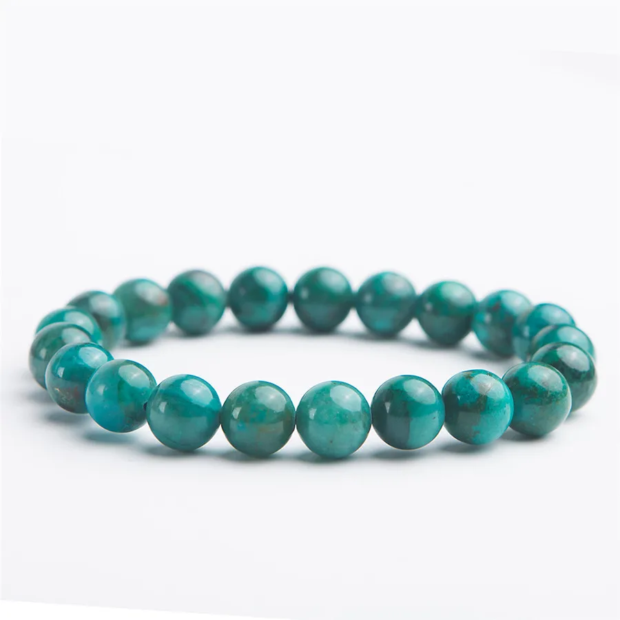 

Natural Precious Green Azulite Malachite Gemstone Stretch Crystal Round Beads Bracelets For Women Lady 9mm AAAAAA