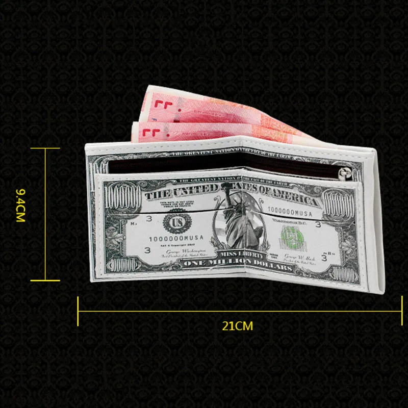Симпатичный складной кошелек с монетницей на 100 долларов США новый дизайн