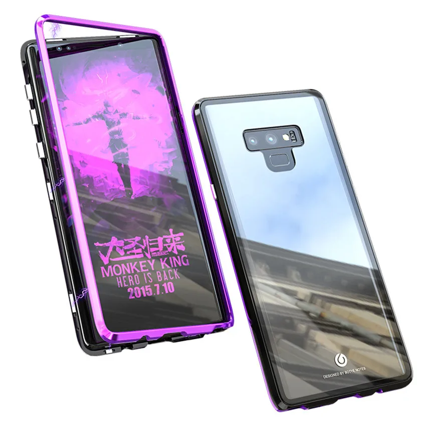 Противоударный магнитный металлический чехол для телефона Samsung Galaxy Note 9 8 S10 S9 S8 Plus