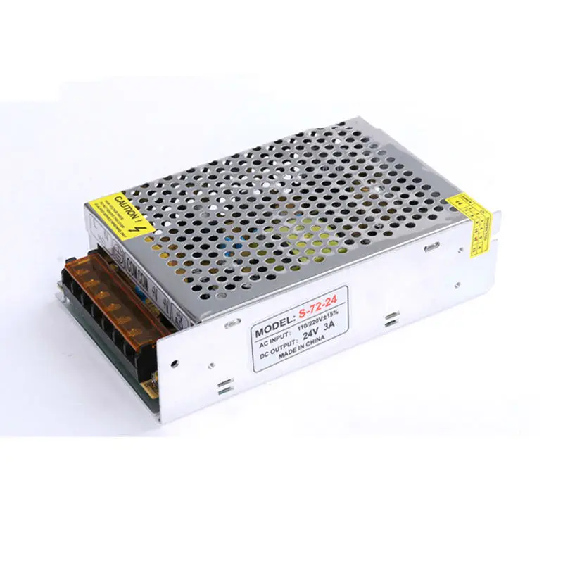 Импульсный режим 24V 72W Светодиодный драйвер 24v 3a источник питания dc24v алюминиевый