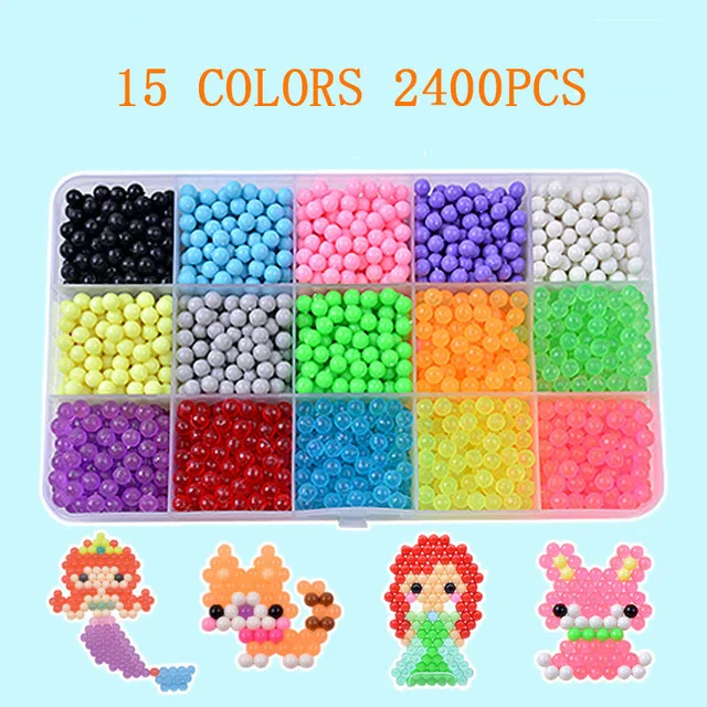 2200pcs 6000 шт DIY волшебные бусины формы в виде животного ручная работа 3D Головоломка Детские Обучающие шарики игрушки для детей - Цвет: 2200pcs