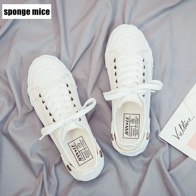 Новинка 2019 удобная повседневная обувь на плоской подошве парусиновая zapatos de mujer