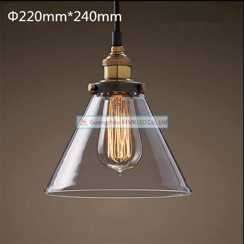 Бесплатная доставка Новый Винтажный подвесной светильник медное прозрачное