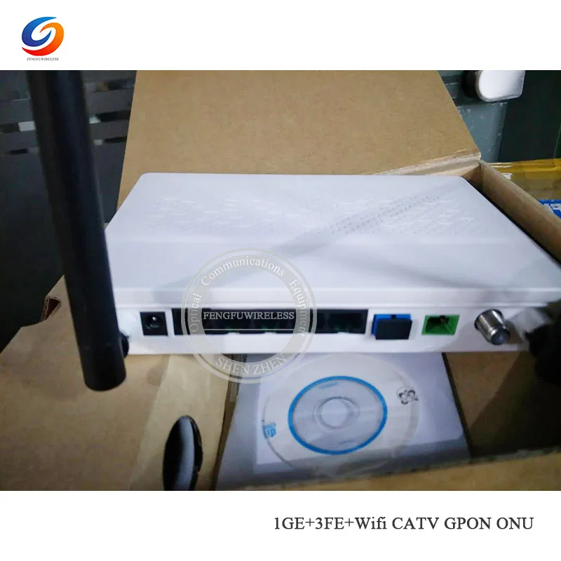 Горячие 1GE+ 3FE+ CATV+ wifi GPON/EPON ONU ONT маршрутизатор совместимый для huawei, zte GPON EPON ONT, английская версия с вилкой EU