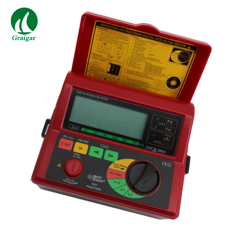 Датчик Inteligente AR5406 тестер переключателя утечки цифровой RCD ELCB|Измерители