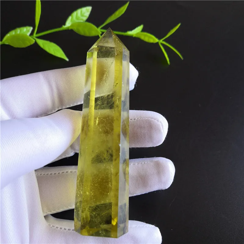

Aa++natural Citrine Quartz Crystal Wand Point Obelisk Healing Home Decoration