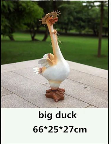Смола декоративная утка для сада животных садоводства - Цвет: Big duck