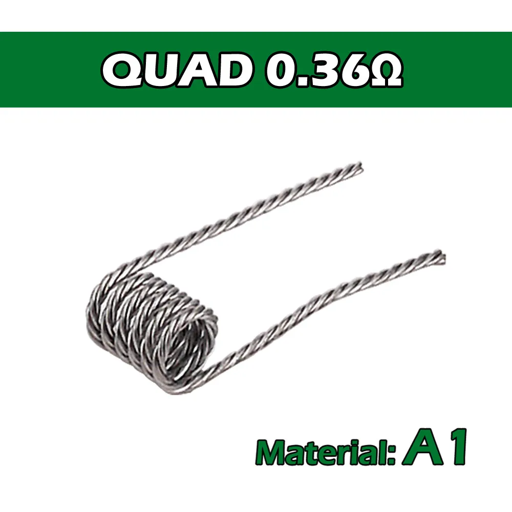 10 шт./кор. A1 Alien Clapton Flat Тигр плавленого Mix Twisted С HIVE с сопротивлением QUAD преднамотанные койлы для RDA распылитель Vape ручка DIY Аксессуары Катушка