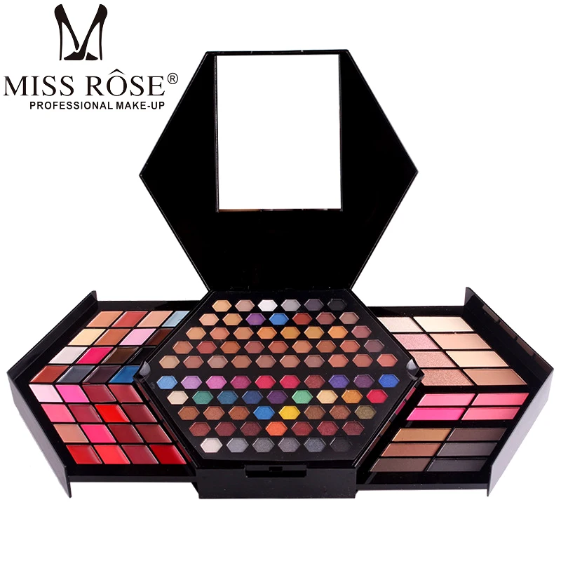 MISS ROSE, шесть деформаций, большая коробка для пудры, поднос для макияжа, румяна, коробка для макияжа, поднос для теней, косметический Чехол