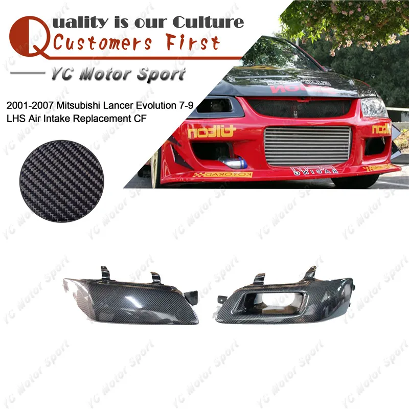 Передняя воздухозаборная фара из углеродного волокна LHS &amp RHS для 2001-2007 Evolution 7-9 EVO 7