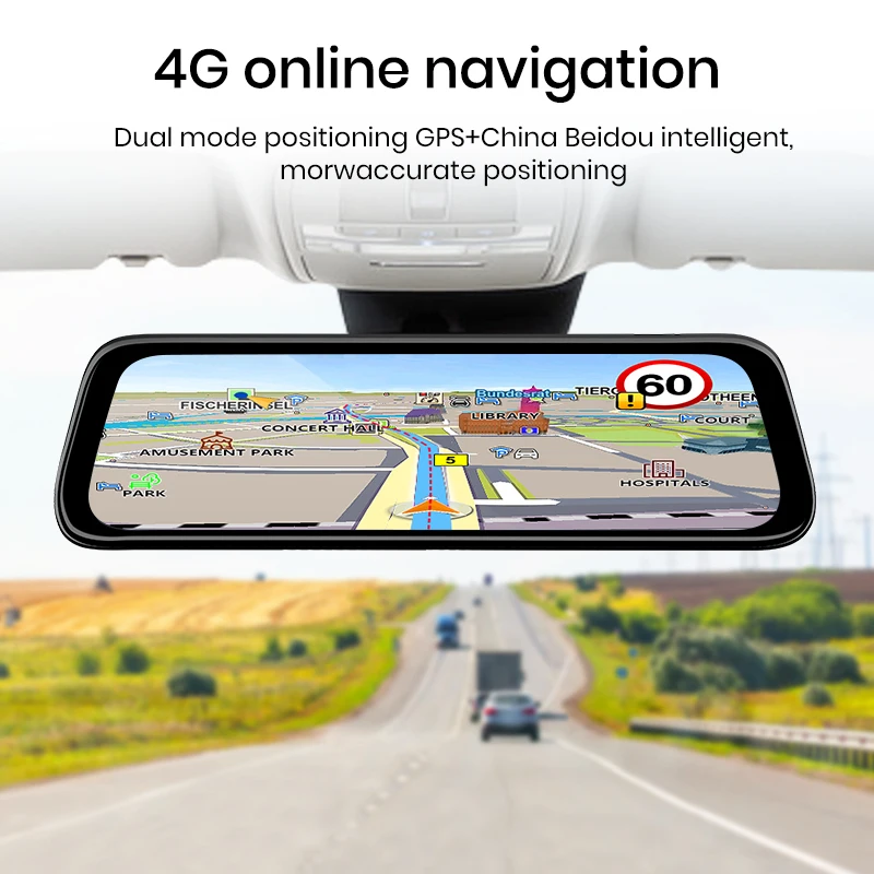 AWESAFE Автомобильный видеорегистратор GPS камера навигатор 4G ADAS 9 66 &quotAndroid 8 1 поток