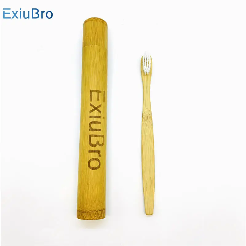 Random Toothbrush Органическая Бамбуковая трубка для хранения ручной работы Экологичная зубная щётка чехол для бамбуковой зубной щетки держатель для путешествий Персонализированная бамбуковая трубка - Цвет: Random Toothbrush