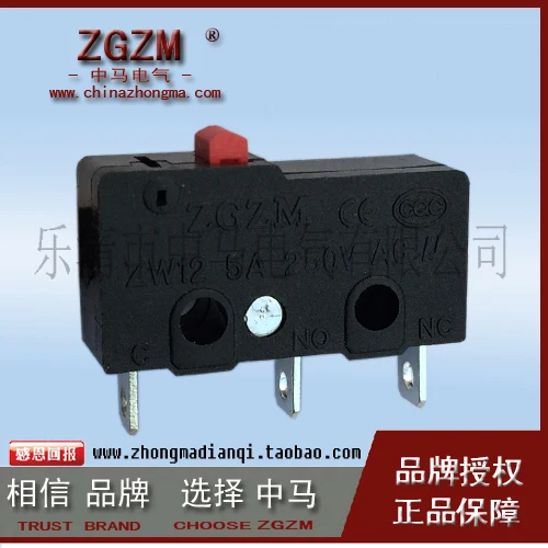 

HWEXPRESS 50PCS Fretting Switch Tripod ZW10-A SS-5 Type Copper Contact 3-5A