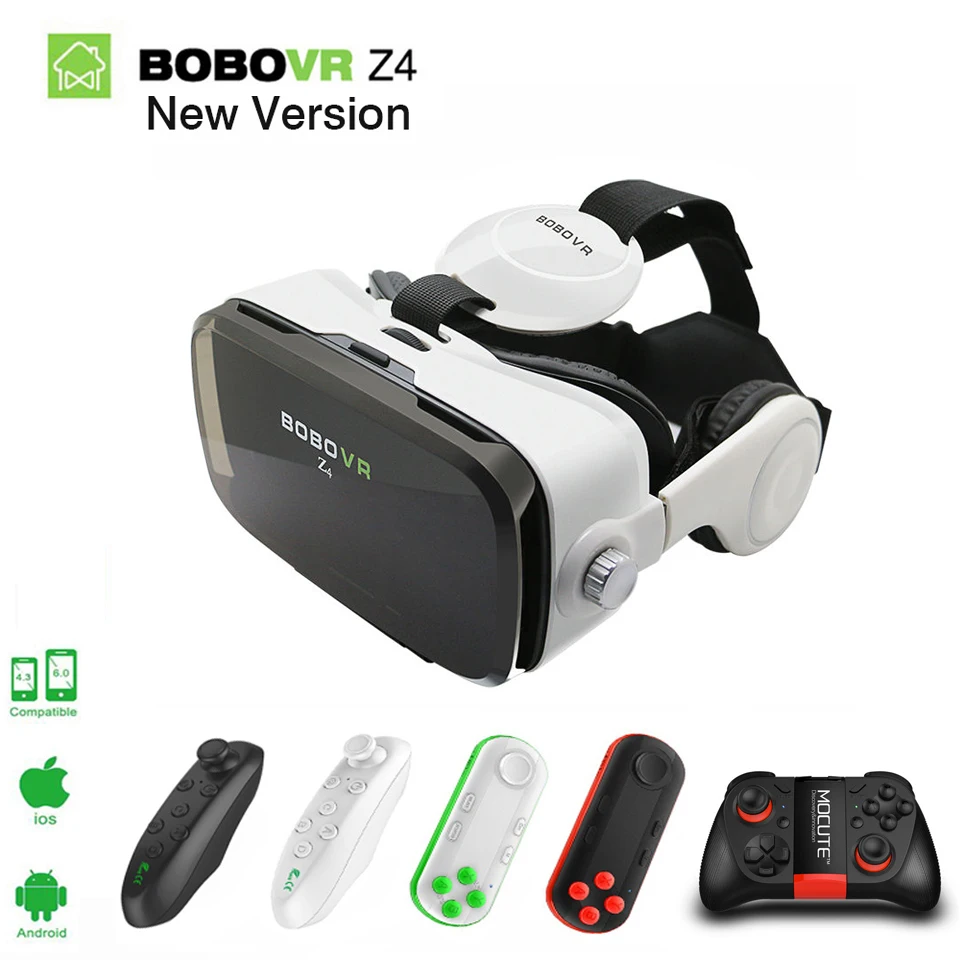 BOBOVR Z4 мини 3D VR Очки виртуальной реальности 3D картона bobo vr z4 VR гарнитура стерео шлем 2,0 для 4,7-6,0 дюймов смартфонов