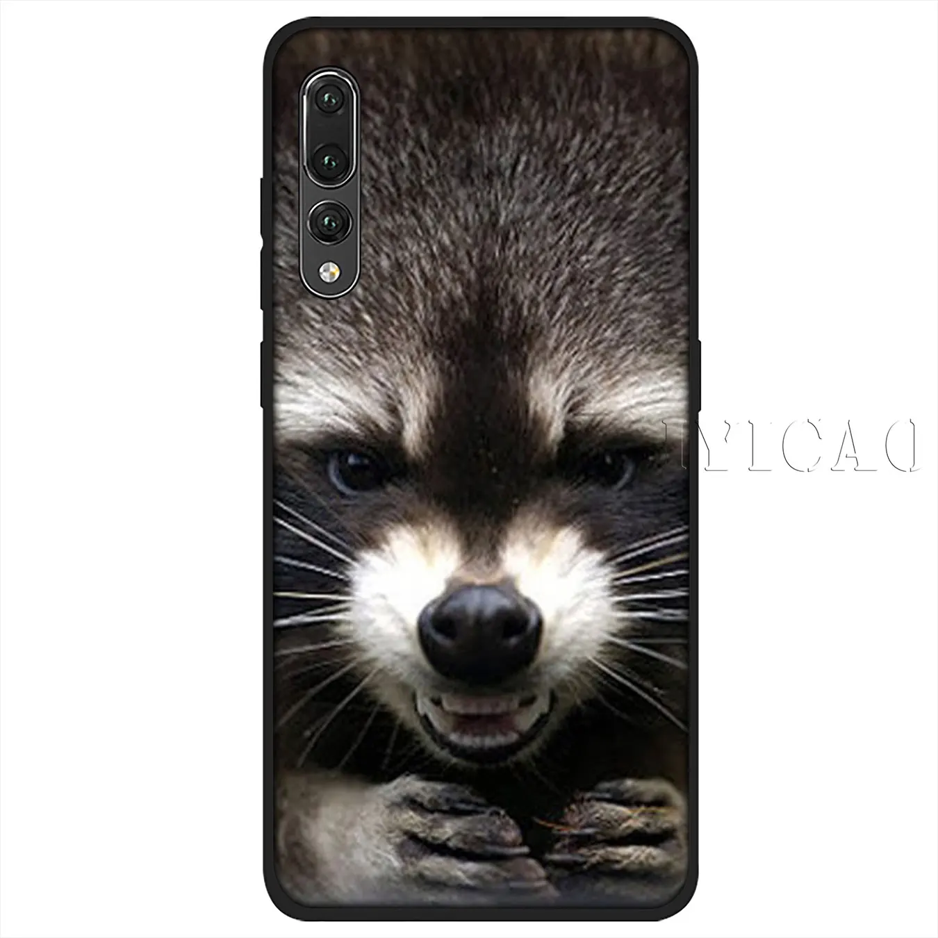 IYICAO Animal Raccoon Fox Soft Silicone Phone Case for Huawei P30 P20 Pro P10 P9 P8 Lite Mini 2017 2016 P smart Z 2019 Cover |