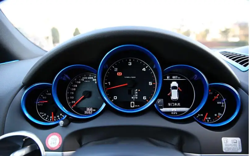 ABS Внутренняя крышка приборной панели с кольцом обшивки 5 шт. для Porsche Panamera (970) 2010
