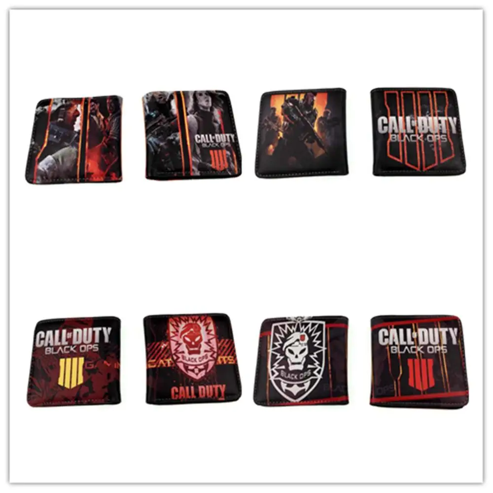 Кошелек с логотипом аниме Call of Duty унисекс цветной кошелек принтом новый короткий