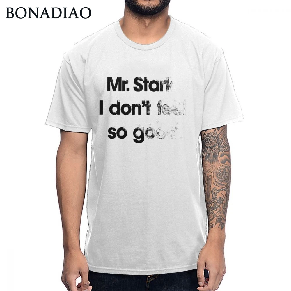 Футболка с надписью Железный человек исчезнет и I Don't Feel So Good 100% хлопок S-6XL