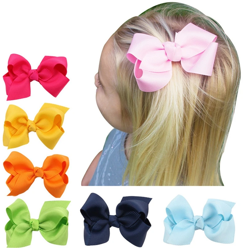 

20 Pcs Baby Girls Kids Hair Bow Hairpin Alligator Bowknot Ribbon Clip Grosgrain Decoration Accessories