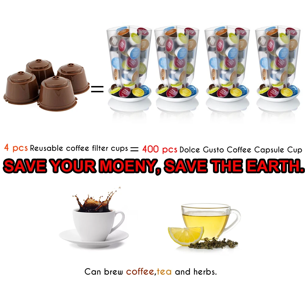 Кофейные капсулы ICafilas Dolce Gusto многоразовые кофейные капельки чайные корзины Dolci |
