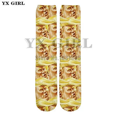 Г., 2Pac/Biger, черный/Эйнштейн/Трамп, забавные короткие носки в стиле Харадзюку, забавные носки унисекс с объемным рисунком, толстые носки с принтом
