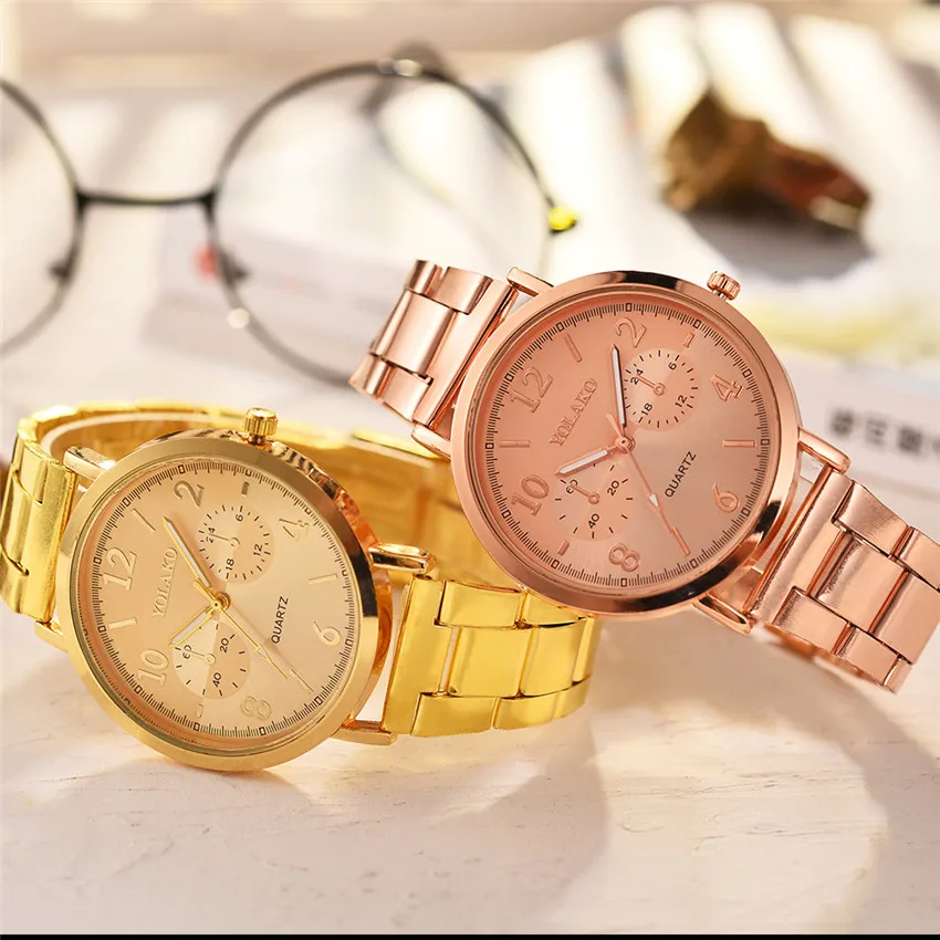 Золотые часы женские модные креативные стальные с браслетом Relogio Feminino Montre