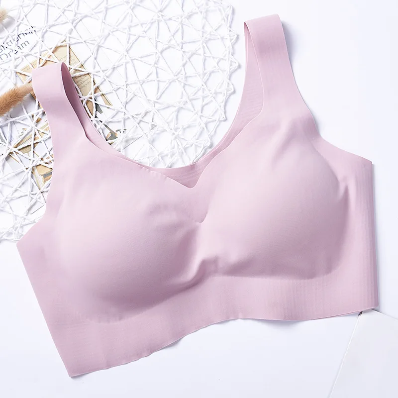 A4pink Сексуальные бюстгальтеры для Для женщин бесшовные бюстгальтер без косточек Push Up Bra жилет нижнее женское белье Мягкий бюстгальтер без косточек Soutien ущелье Femme - Цвет: A4pink