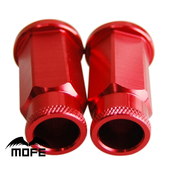 MOFE Racing красный Размер резьбы: M12 x P1.25 50 мм алюминиевые Гоночные Колесные гайки|racing