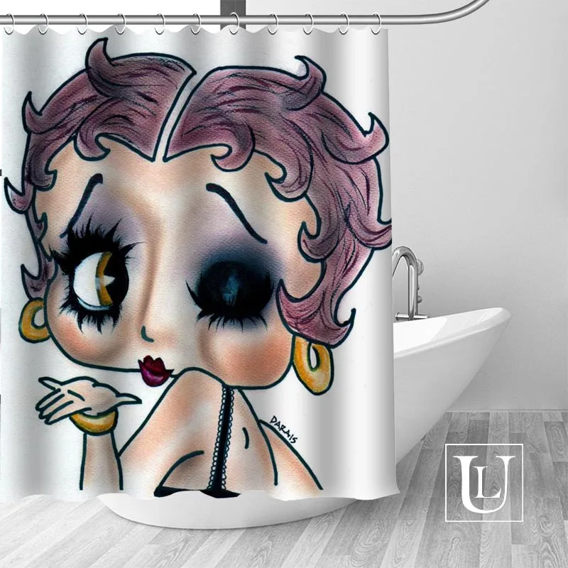Занавеска для душа Betty Boop s занавеска ванной комнаты под заказ водонепроницаемая
